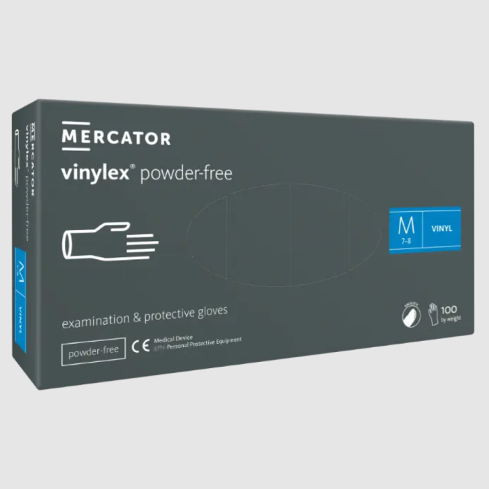 MERCATOR vinylex Einmalhandschuh - puderfrei Packung (M)